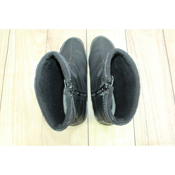 Merrell Dewbrook Black Leather Side Zip Insulated Waterproof Winter Boots Sz 7.5 - Picture 7 of 10